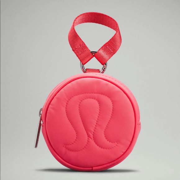 ❤️ Lululemon Logo Coin Pouch Raspberry Cream NWT - Picture 2 of 10